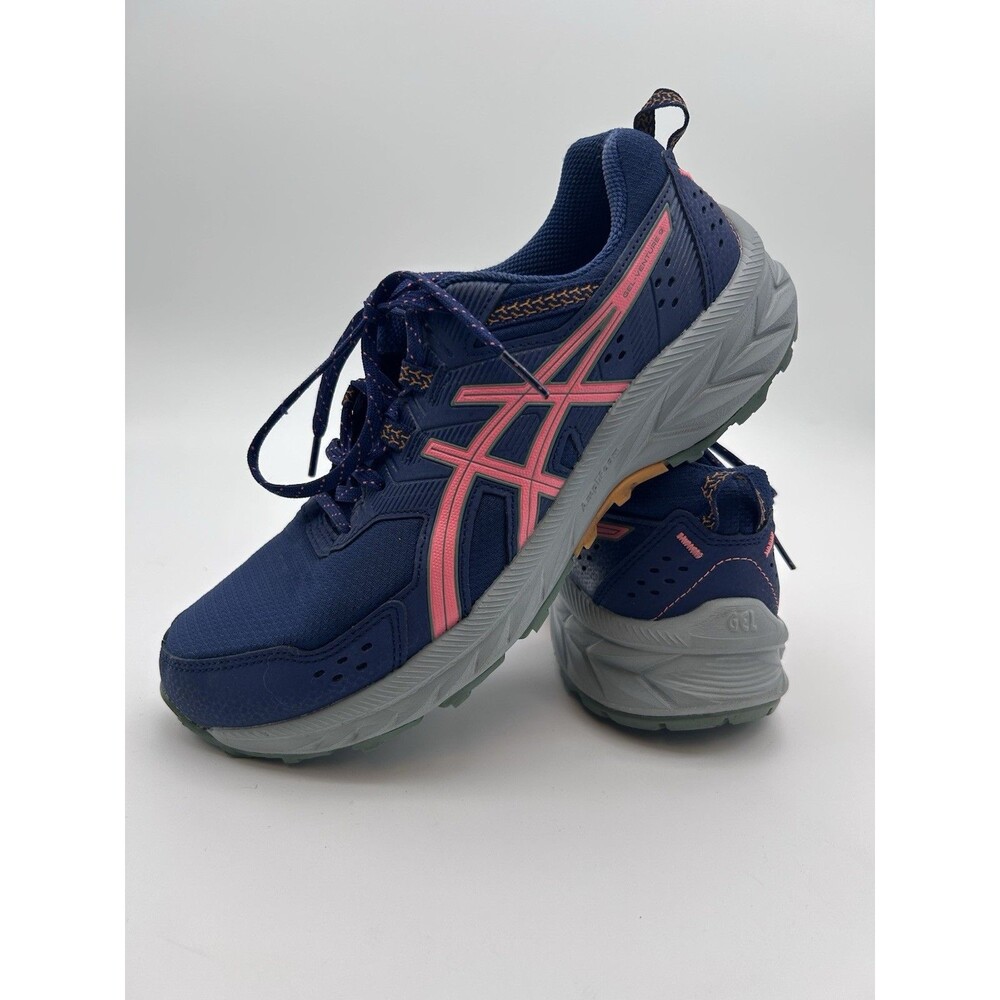 ASICS GEL-Venture 9 Womens 9 Wide Trail Running Shoes Navy Pink Athletic
